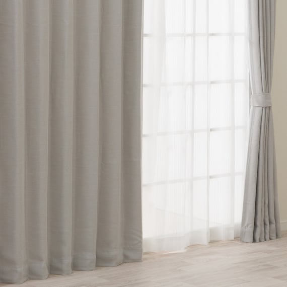 遮光2級・断熱・遮熱カーテン(RD140 グレー 100X205X2) 2枚目画像