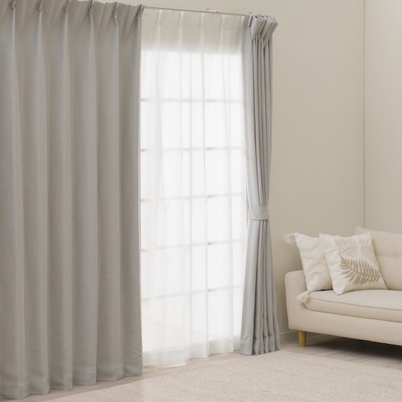 遮光2級・断熱・遮熱カーテン(RD140 グレー 100X205X2) 19枚目画像