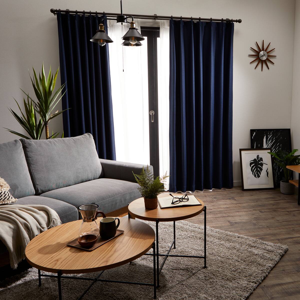 遮光1級・遮熱カーテン(RD140 ネイビー 100X200X2) | ニトリネット