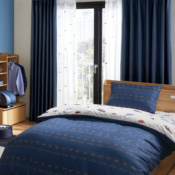 (1枚入り)遮光1級・断熱・遮熱カーテン(RD140 ネイビー 100X170X1) 4枚目画像