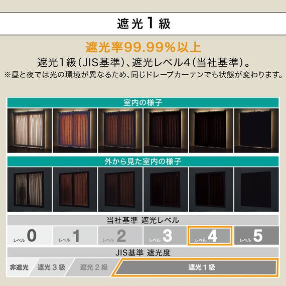 (1枚入り)遮光1級・断熱・遮熱カーテン(RD140 ネイビー 100X170X1) 6枚目画像