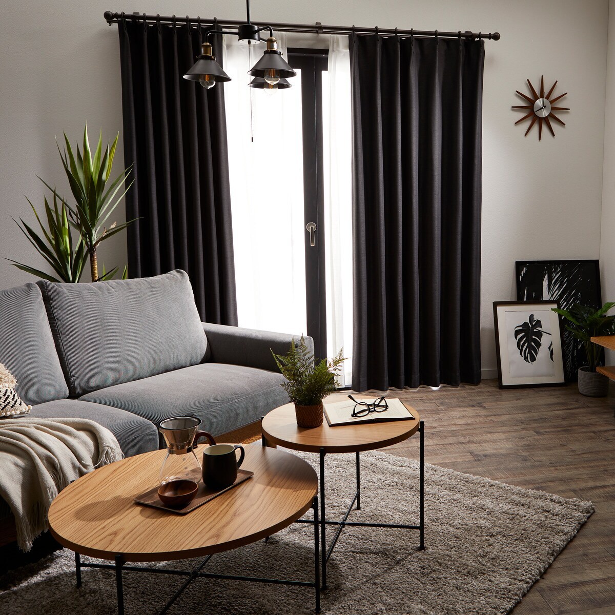 お好みサイズカーテン RD140 ウォームグレー(幅201-300/丈90-170cm