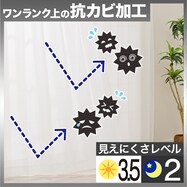 抗カビ・遮熱・保温・UVカット273サイズレースカーテン(SJ41760)