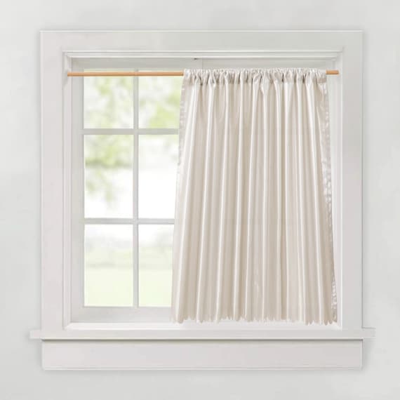 【UVカット・遮熱・保温・昼遮像】日除けに最適な遮熱カフェカーテン 100X45 BE 2枚目画像