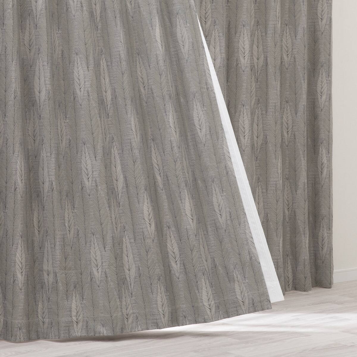 1枚入り）裏地付き遮光1級・遮熱ジャカードカーテン(PK258 グレー