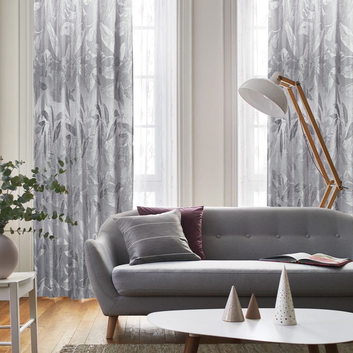 お好みサイズカーテン PK262 グレー(幅-100/丈171-220cm) | ニトリ