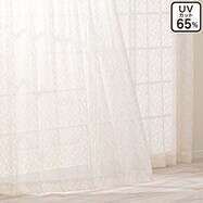 お好みサイズレースカーテン RL201 ベージュ(幅-100/丈90-170cm)