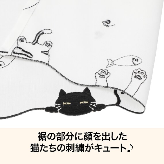 小窓カーテン(100×90 デコネコ DH182) 2枚目画像