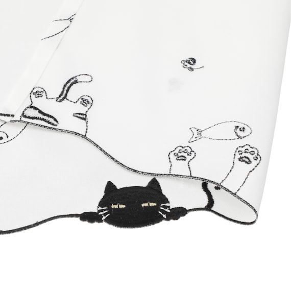 小窓カーテン(100×90 デコネコ DH182) 5枚目画像