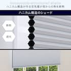 【断熱・遮光】ハニカム構造のシェード(PE1 ホワイト 30X140) 2枚目画像