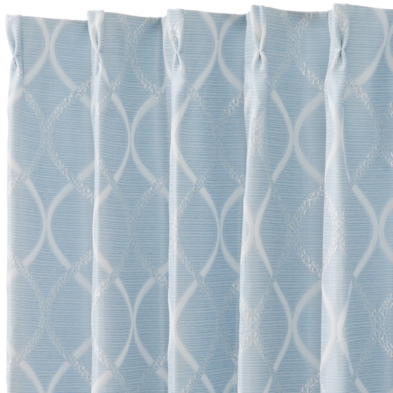 裏地付き遮光2級・遮熱カーテン(RD135 ブルー 100X110X2) 5枚目画像