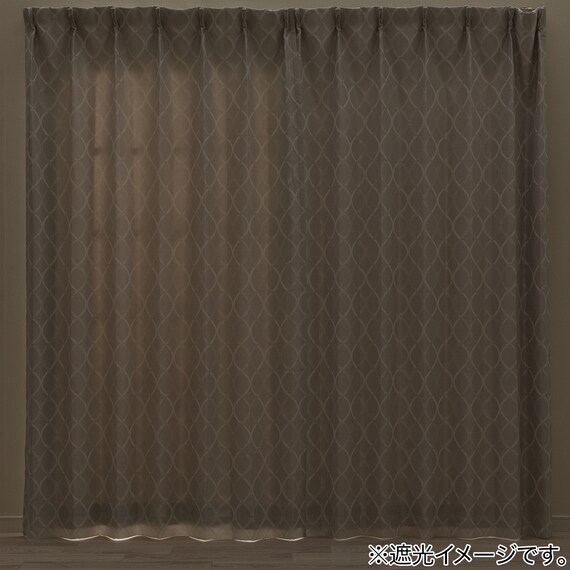 裏地付き遮光2級・遮熱カーテン(RD135 グレー 100X110X2) 3枚目画像