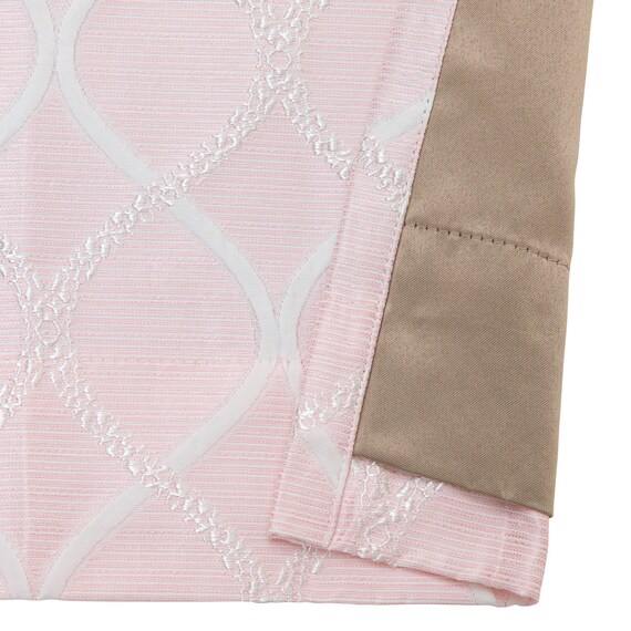 裏地付き遮光2級・遮熱カーテン(RD135 ローズ 100X110X2) 6枚目画像