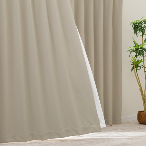 【防炎セット】4枚セットカーテン　遮光1級・遮熱・保温・昼遮像・UVカット (100x70x2 SBE-08) 1枚目画像