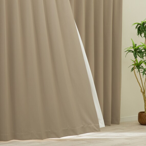 【防炎セット】4枚セットカーテン　遮光1級・遮熱・保温・昼遮像・UVカット (100x70x2 BUF-05) 1枚目画像