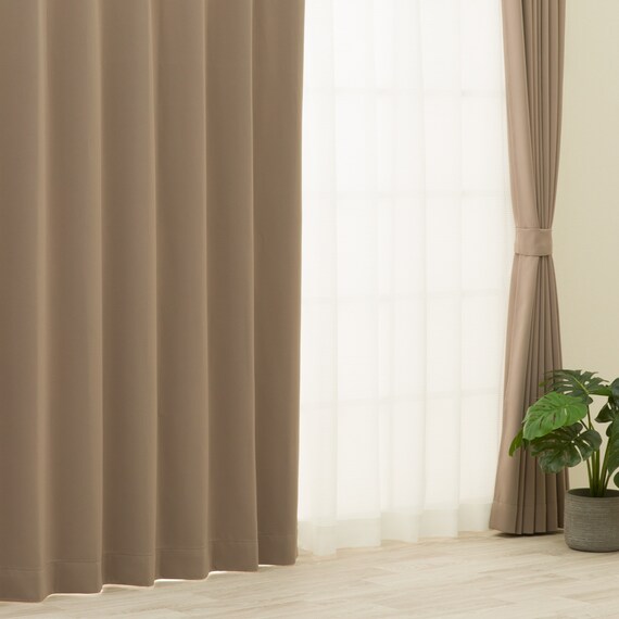 【防炎セット】4枚セットカーテン　遮光1級・遮熱・保温・昼遮像・UVカット (100x70x2 APK-06) 2枚目画像