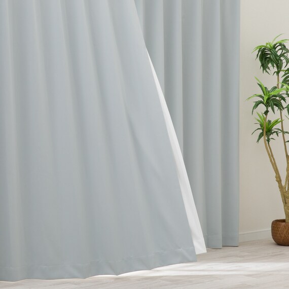 【防炎セット】4枚セットカーテン　遮光1級・遮熱・保温・昼遮像・UVカット (100x70x2 SGY-57) 1枚目画像