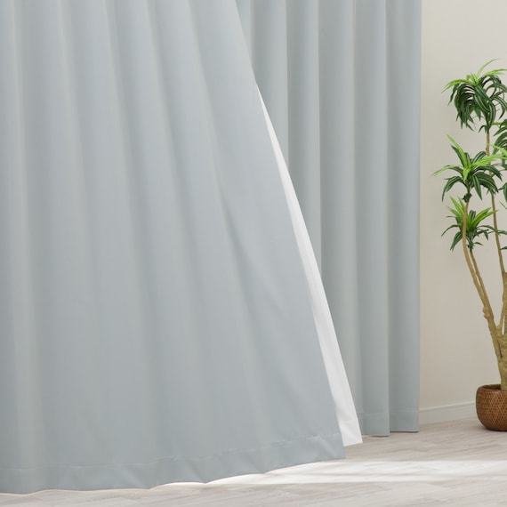 【防炎セット】4枚セットカーテン 遮光1級・遮熱・保温・昼遮像・UVカット (100x70x2 SGY-57) 1枚目画像