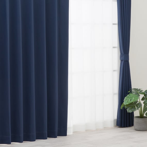 【防炎セット】4枚セットカーテン 遮光1級・遮熱・保温・昼遮像・UVカット (100x70x2 MBL-41) 2枚目画像