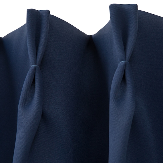 【防炎セット】4枚セットカーテン 遮光1級・遮熱・保温・昼遮像・UVカット (100x70x2 MBL-41) 4枚目画像