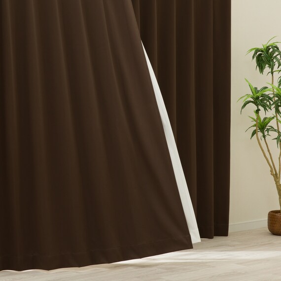 【防炎セット】4枚セットカーテン　遮光1級・遮熱・保温・昼遮像・UVカット (100x70x2 DBR-12) 1枚目画像