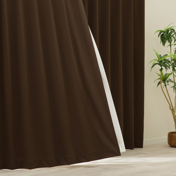 【防炎セット】4枚セットカーテン 遮光1級・遮熱・保温・昼遮像・UVカット (100x70x2 DBR-12) 1枚目画像