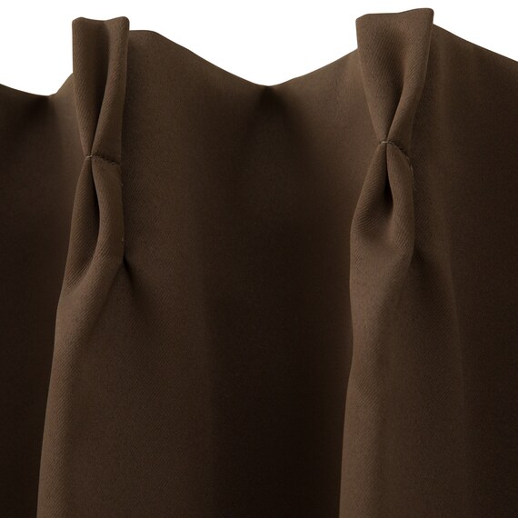 【防炎セット】4枚セットカーテン　遮光1級・遮熱・保温・昼遮像・UVカット (100x70x2 DBR-12) 4枚目画像