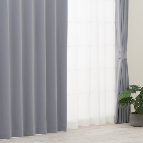 【防炎セット】4枚セットカーテン 遮光1級・遮熱・保温・昼遮像・UVカット (100x70x2 AGY-55) 2枚目画像