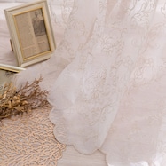 【SNS映え】エレガントなデザインレースカーテン 182サイズ(NTW4216 裾刺繍)