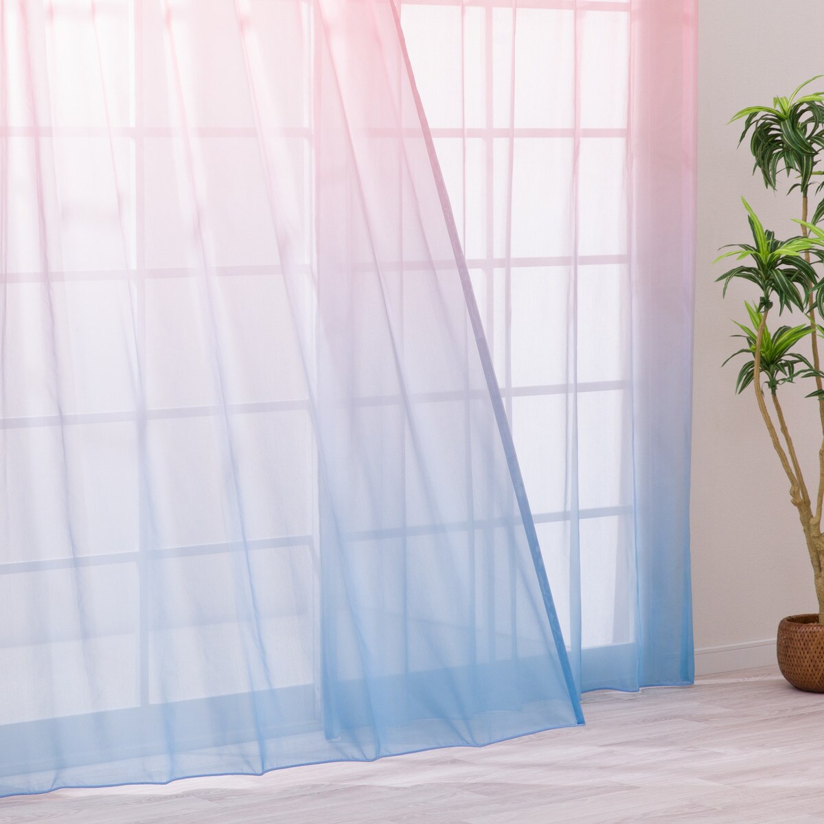 ニトリ カーテン 青系 レースカーテン レースカーテン(RL055 ブルー 100X108X2) | ニトリネット【公式】 家具