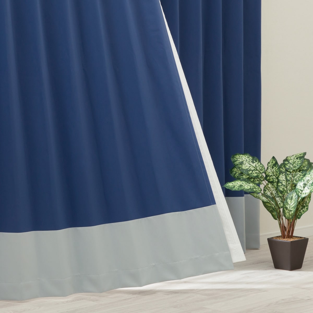 遮光1級・遮熱・保温・防炎バイカラーカーテン(バイカラー横 100x210x2