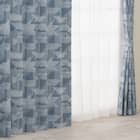 遮光1級・遮熱・遮音ジャカードカーテン(PK251 ブルー 100X110X2) 1枚目画像