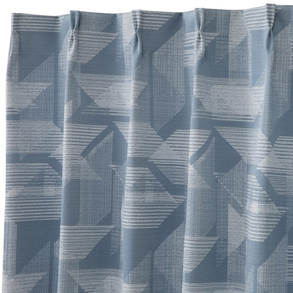 遮光1級・遮熱・遮音ジャカードカーテン(PK251 ブルー 100X110X2) 3枚目画像