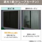 遮光1級・遮熱カーテン＆遮熱・遮像レースカーテン4枚セット(100X190X4 ダークモカ DH155) 2枚目画像