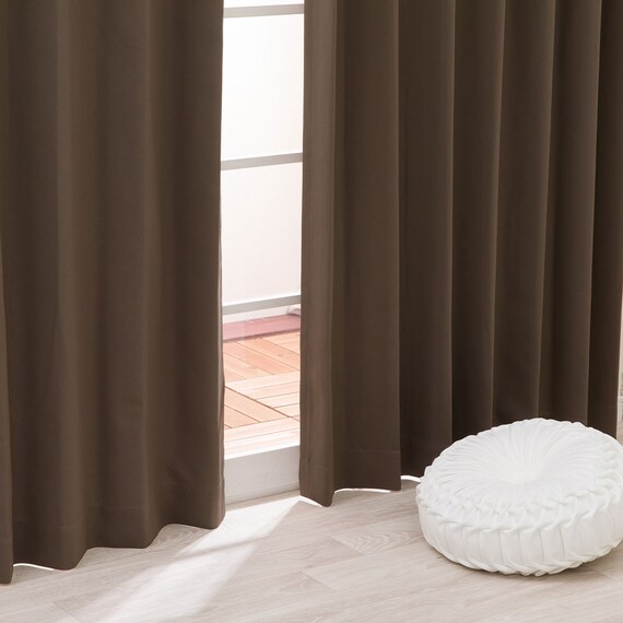 遮光1級・遮熱カーテン＆遮熱・遮像レースカーテン4枚セット(100X190X4 ダークモカ DH155) 8枚目画像