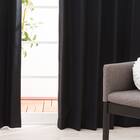 遮光1級・遮熱カーテン＆遮熱・遮像レースカーテン4枚セット(100X135X4 ブラック DH155) 1枚目画像