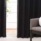 遮光1級・遮熱カーテン&遮熱・遮像レースカーテン4枚セット(100X135X4 ブラック DH155) 1枚目画像