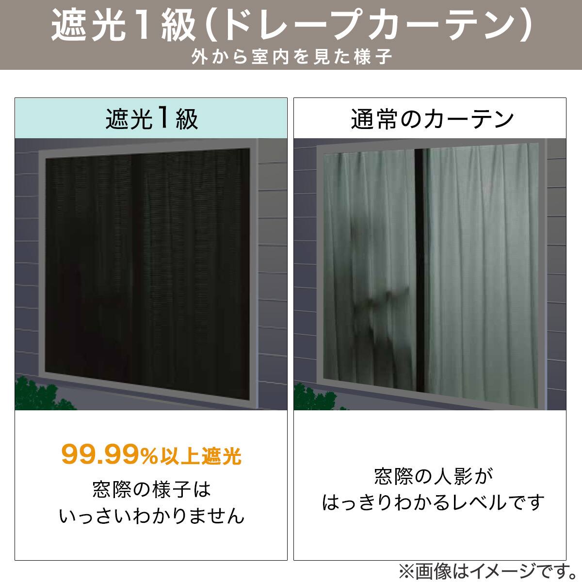 ニトリ 遮光1級カーテン＆遮熱レースカーテンセット 遮光1級・遮熱カーテン＆遮熱・遮像レースカーテン4枚セット(100X135X4