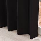 遮光1級・遮熱カーテン＆遮熱・遮像レースカーテン4枚セット(100X135X4 ブラック DH155) 9枚目画像