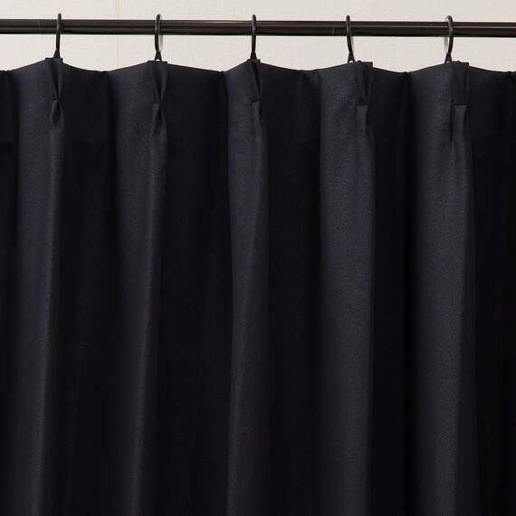 遮光1級・遮熱カーテン＆遮熱・遮像レースカーテン4枚セット(100X135X4 ブラック DH155) 10枚目画像