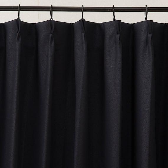 遮光1級・遮熱カーテン&遮熱・遮像レースカーテン4枚セット(100X135X4 ブラック DH155) 10枚目画像