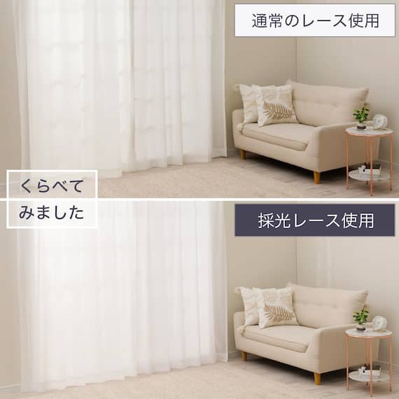 遮像・採光レースカーテン(RL208 100X108X2) 4枚目画像