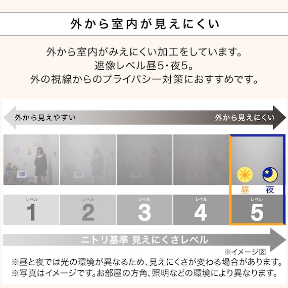 遮像・採光レースカーテン(RL208 100X108X2) 7枚目画像