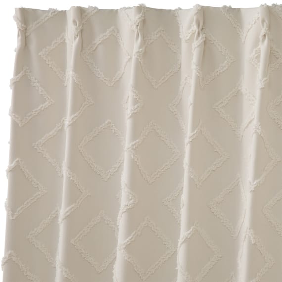 裏地付き遮光2級・遮熱カーテン(RD137 アイボリー 100X110X2) 3枚目画像