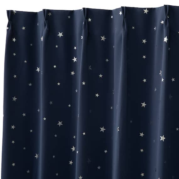 遮光1級カーテン(RD138 ブルー 100X110X2) 3枚目画像