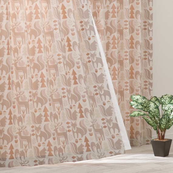 お部屋を彩る北欧風のジャガードカーテン 273サイズ Forest 100x70x2 1枚目画像