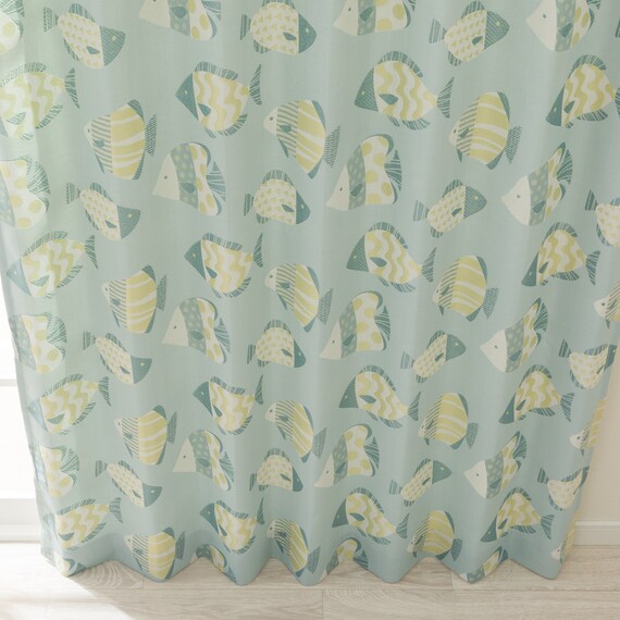 お部屋を彩る北欧風のジャガードカーテン 273サイズ Fish 100x70x2 9枚目画像