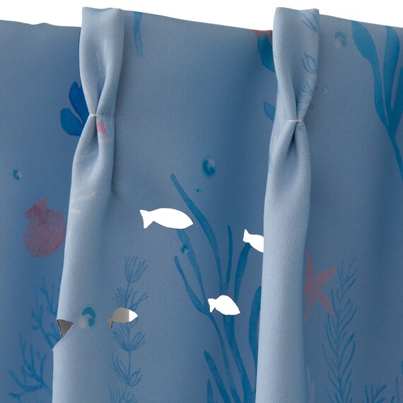 光を楽しむ透かし彫りカーテン 273サイズ　海と魚 100x70x2 7枚目画像