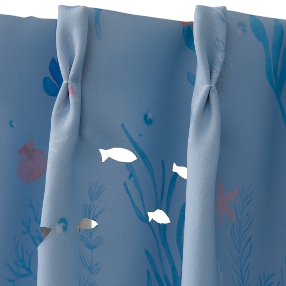光を楽しむ透かし彫りカーテン 273サイズ 海と魚 100x70x2 7枚目画像