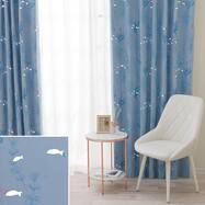 光を楽しむ透かし彫りカーテン 273サイズ 海と魚